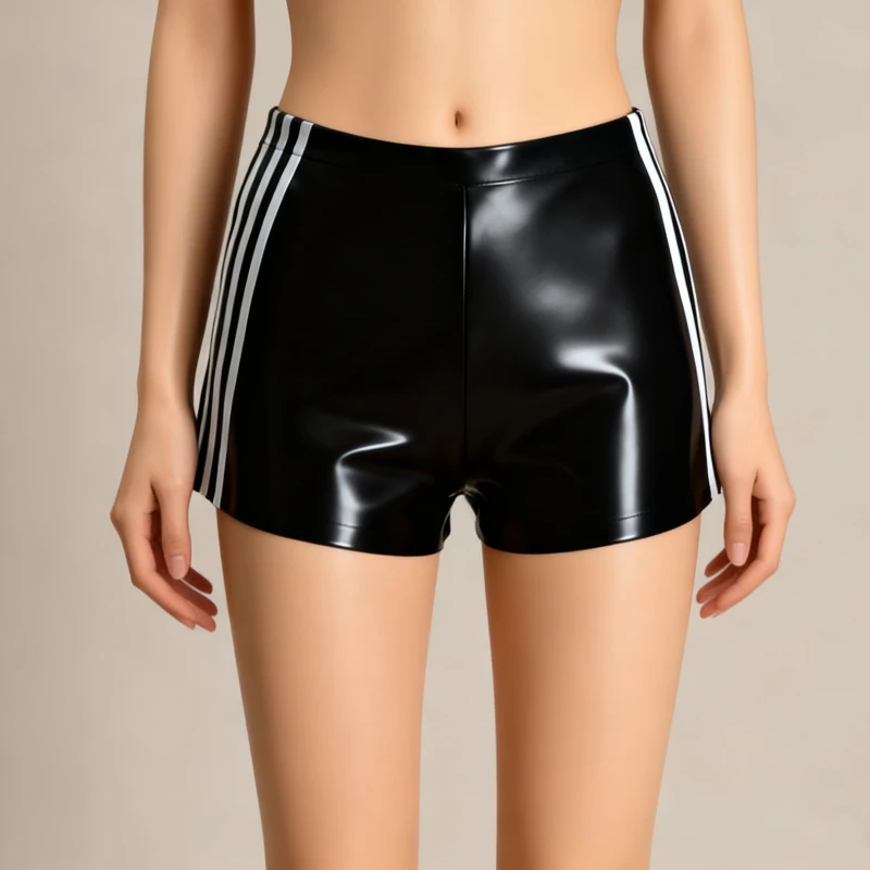 100% Latex Hose Rubber Gummi Catsuit Masquerade Sports shorts Club Fashion Cosplay