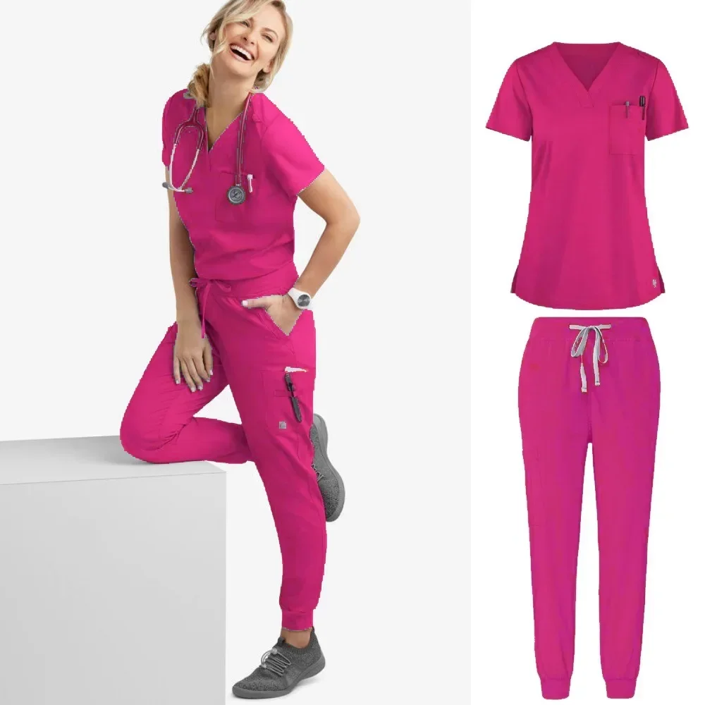 Wholesale Medical Uniform Scrubs Hospital Working Scrubs Set Medical Supplies Nurse Dental Surgery Suit Workwear Accessories