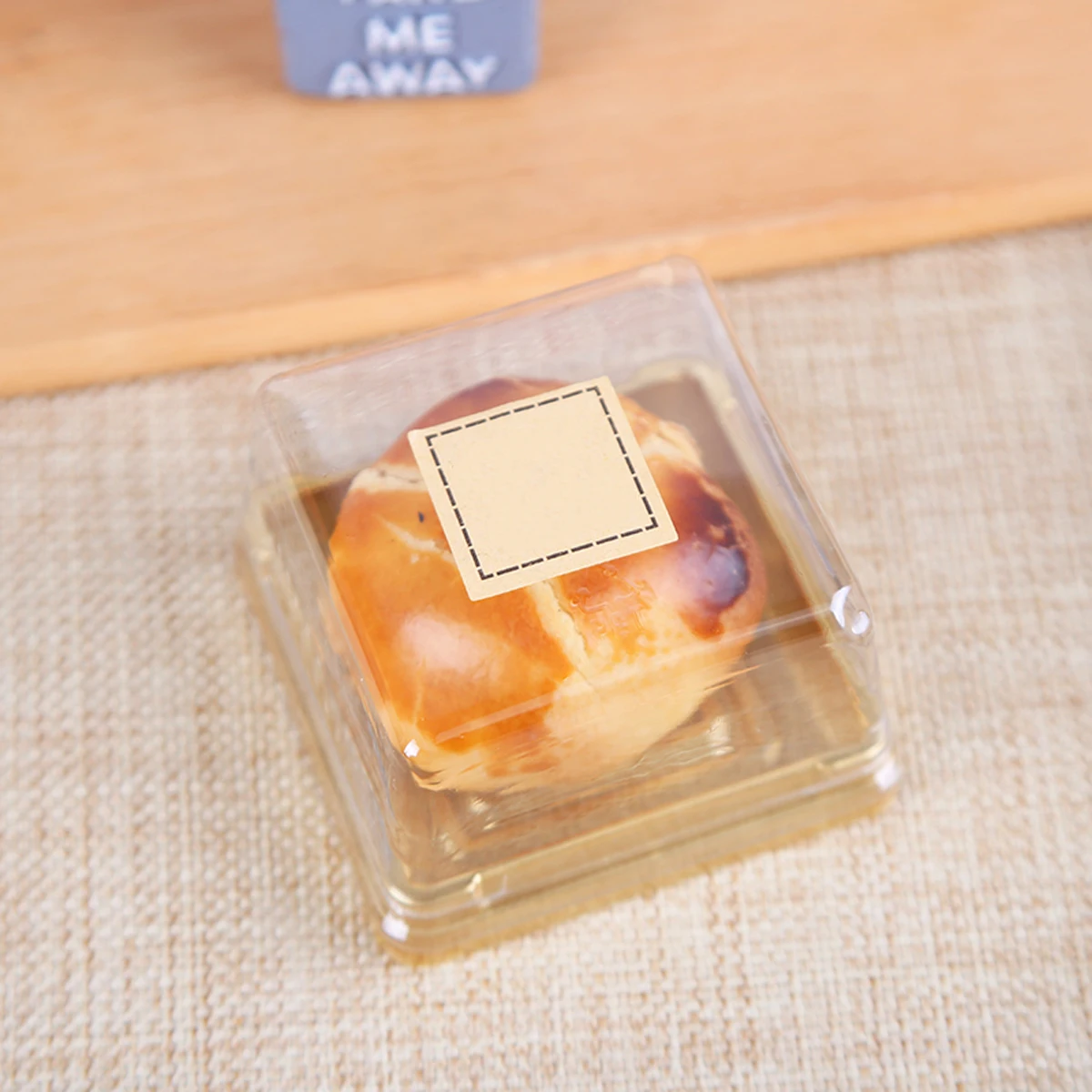 

100 Pcs Food Packaging Box Cake Tray Dessert Square Biscuits Container Packing Boxes Plastic Safe Use Lightweight Wedding