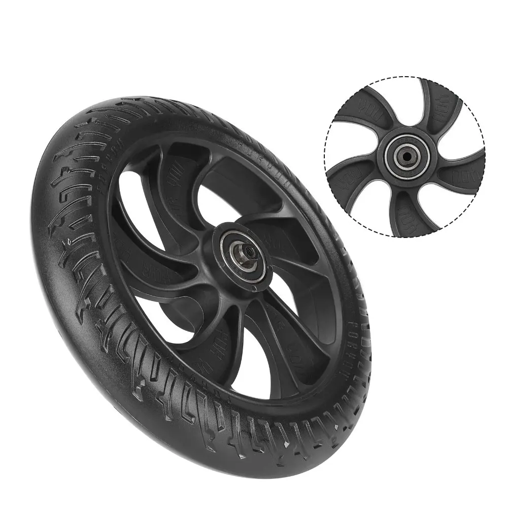 

Rear Solid Tire Wheel With Bearings For -Kugoo -S1/S3 Electric Scooters - Full Replacement Part With Integrated Hub & Tire