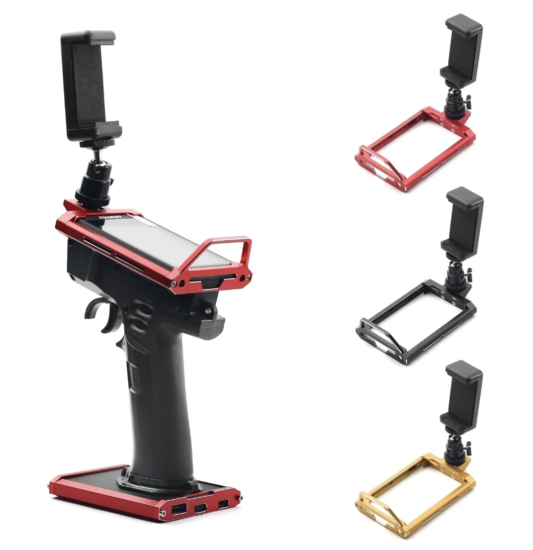 Metal Transmitter Protector Frame and Phone Holder YA-0711BK For Flysky Noble NB4 / NB4 Pro / NB4+ Remote Control