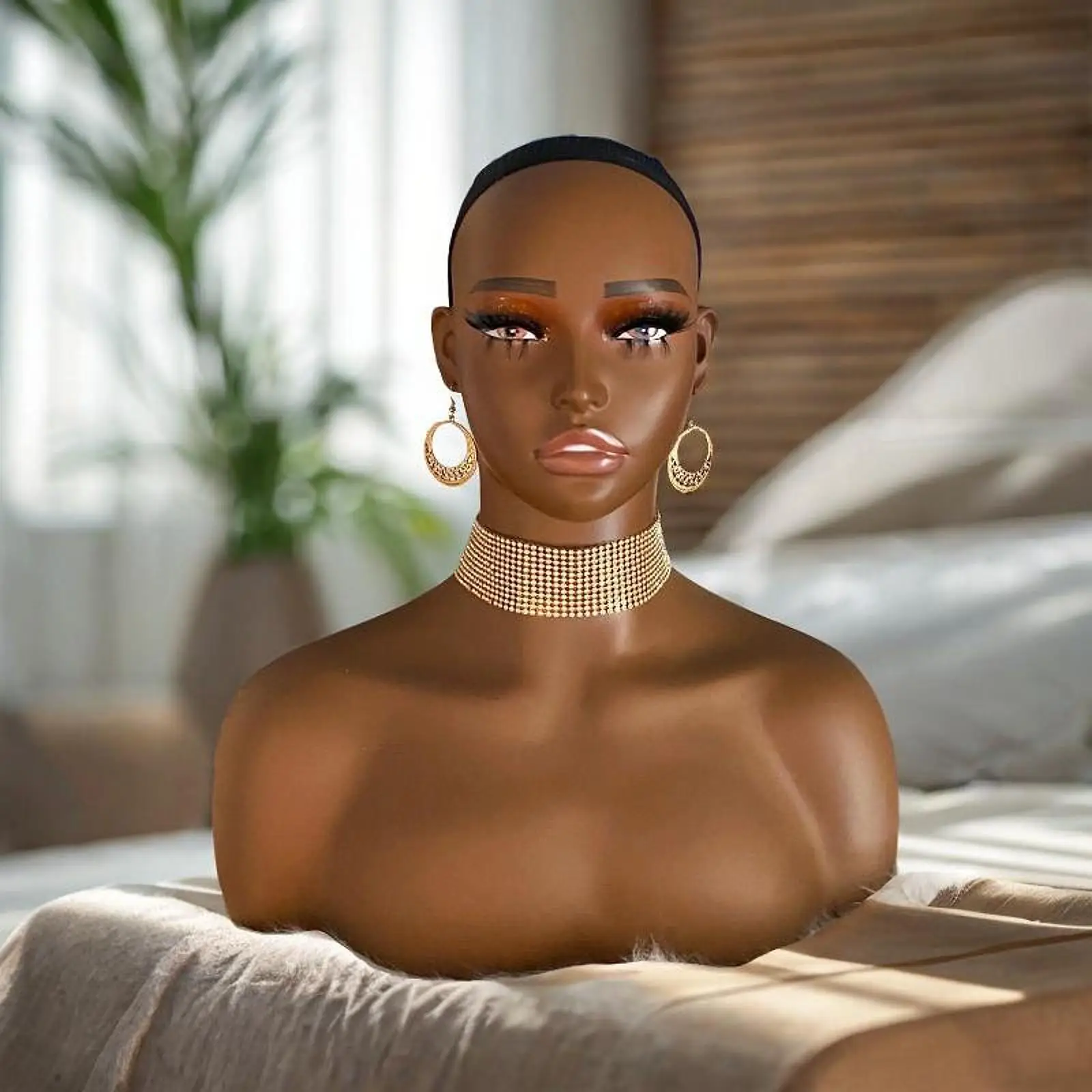 

Realistic Mannequin Head Manikin Head Bust for Earrings Necklace Scarves