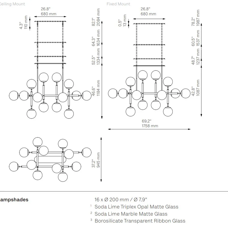 Nordic villa duplex building apartment large chandelier light luxury designer high loft glass living room light hollow