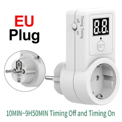 EU Plug Countdown Switch Two Digit Display Countdown Timer Switch Phone Tablet Computer Charging Time Controller Smart Socket