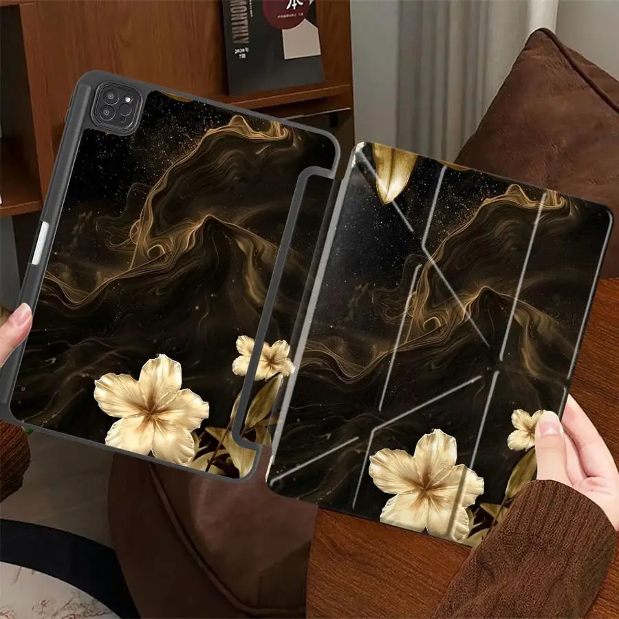 Tablet Case For iPad Pro 2025 Air 4 5 M3 M2 M4 11inch Pro 11th 10th 9th 8th 7th 12.9inch Mini 6 7 Holder Cover Simple Floral
