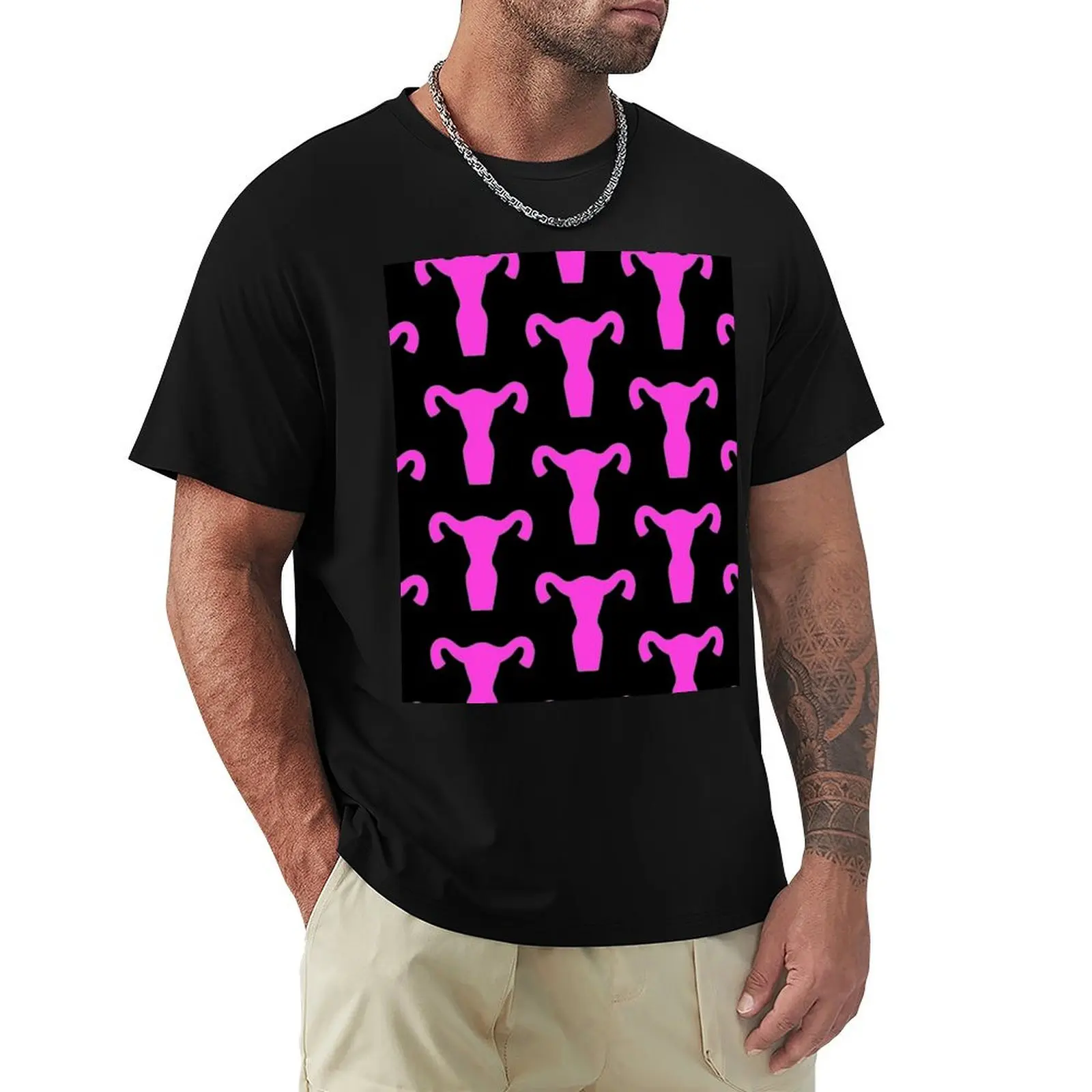 

Fallopian tubes pattern design T-Shirt croswit shirt man Aesthetic clothing fashion shirts outfits for men