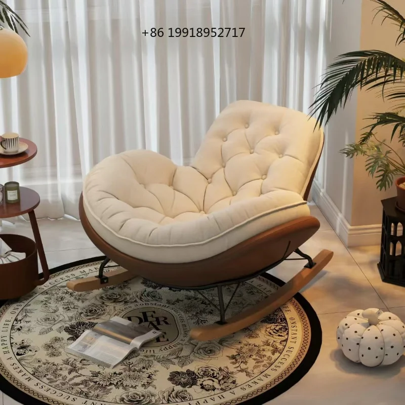 Modern Minimalist Penguin Rocking Chair, Lounge Chair, Leisure Chairliving Roomlight Luxury Honeycomb Zipper Rocking Chair JJ244
