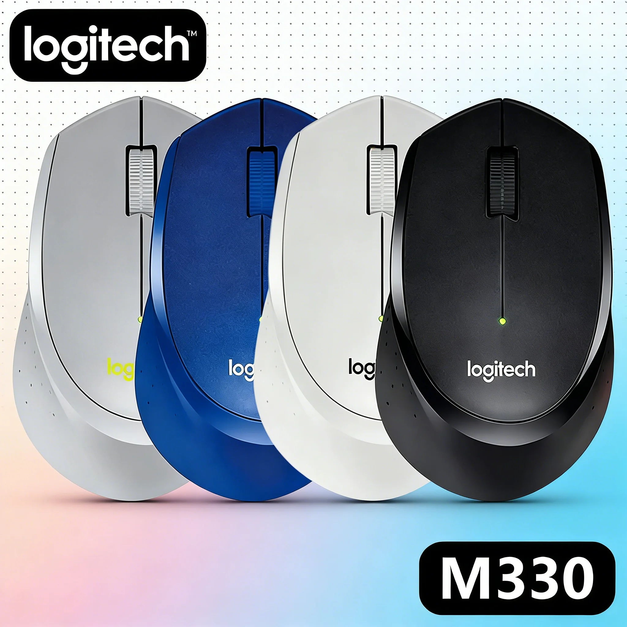 

Logitech M330 Wireless Gaming Mouse, Ergonomic Silent Lightweight, dual-mode, High Precision, Long Battery Life + M750/M650/G203