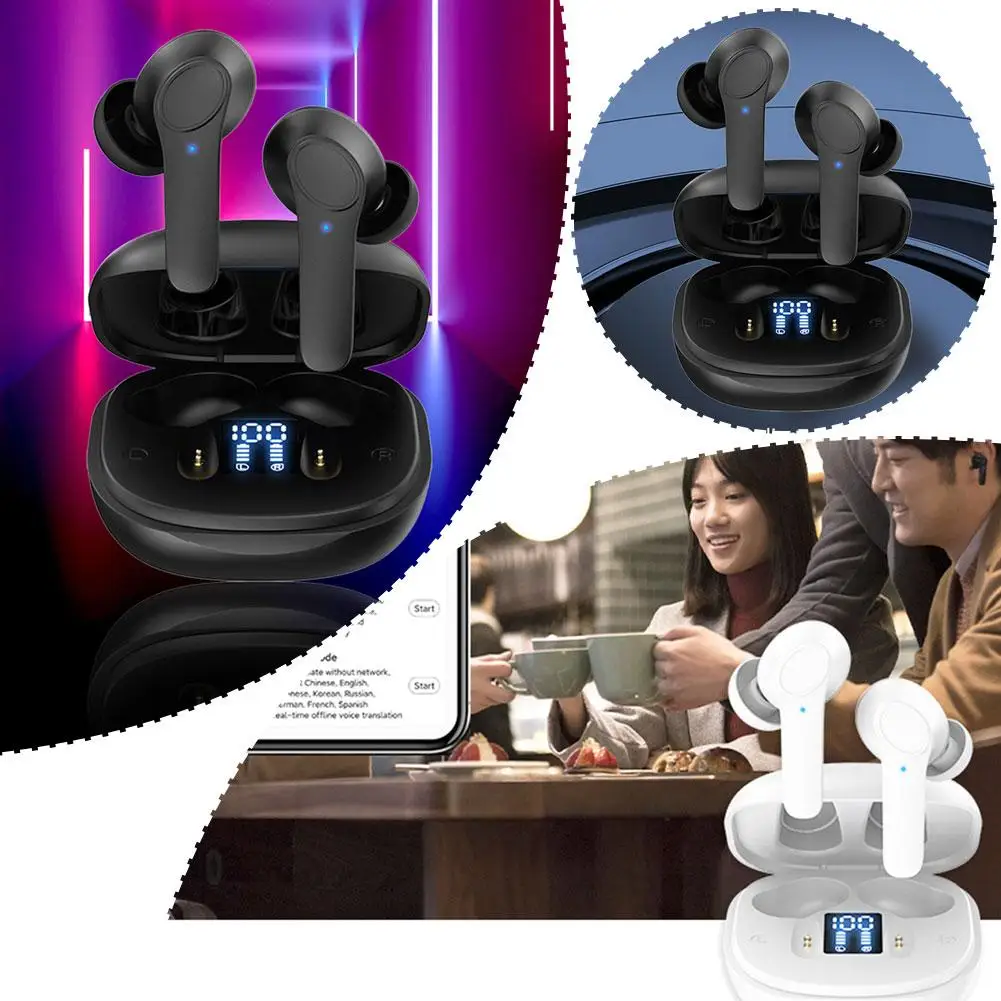 Intelligent Voice Bluetooth Wireless Simultaneous Translation Headphones Multi Language Life Work Precise Translation Headphones