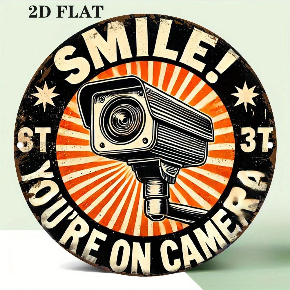 2D Flat, 1pc 2D Flat print 20x20cm Metal iron sign 2D Flat Sign - 