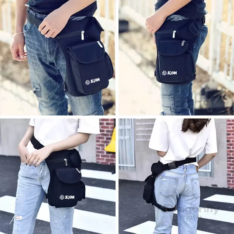 Para SYM cintura pierna bolsa para hombres motocicleta ciclismo montar teléfono móvil monedero Leggings muslo bolsa cinturón riñonera bolsas