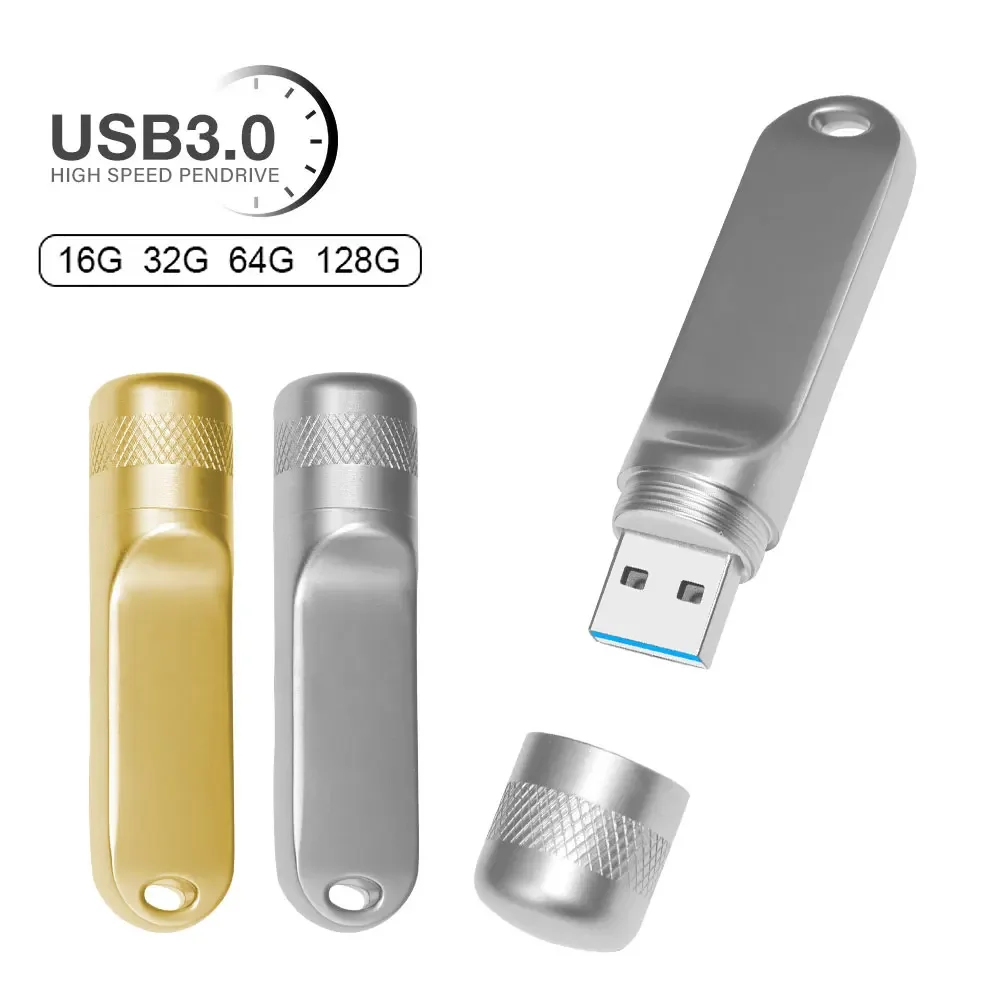 

Microphone USB 3.0 Flash Drives 128GB Mini Metal Memory Stick 64GB Golden Pen Drive 32GB Creative Gift Silver Pendrive 8G