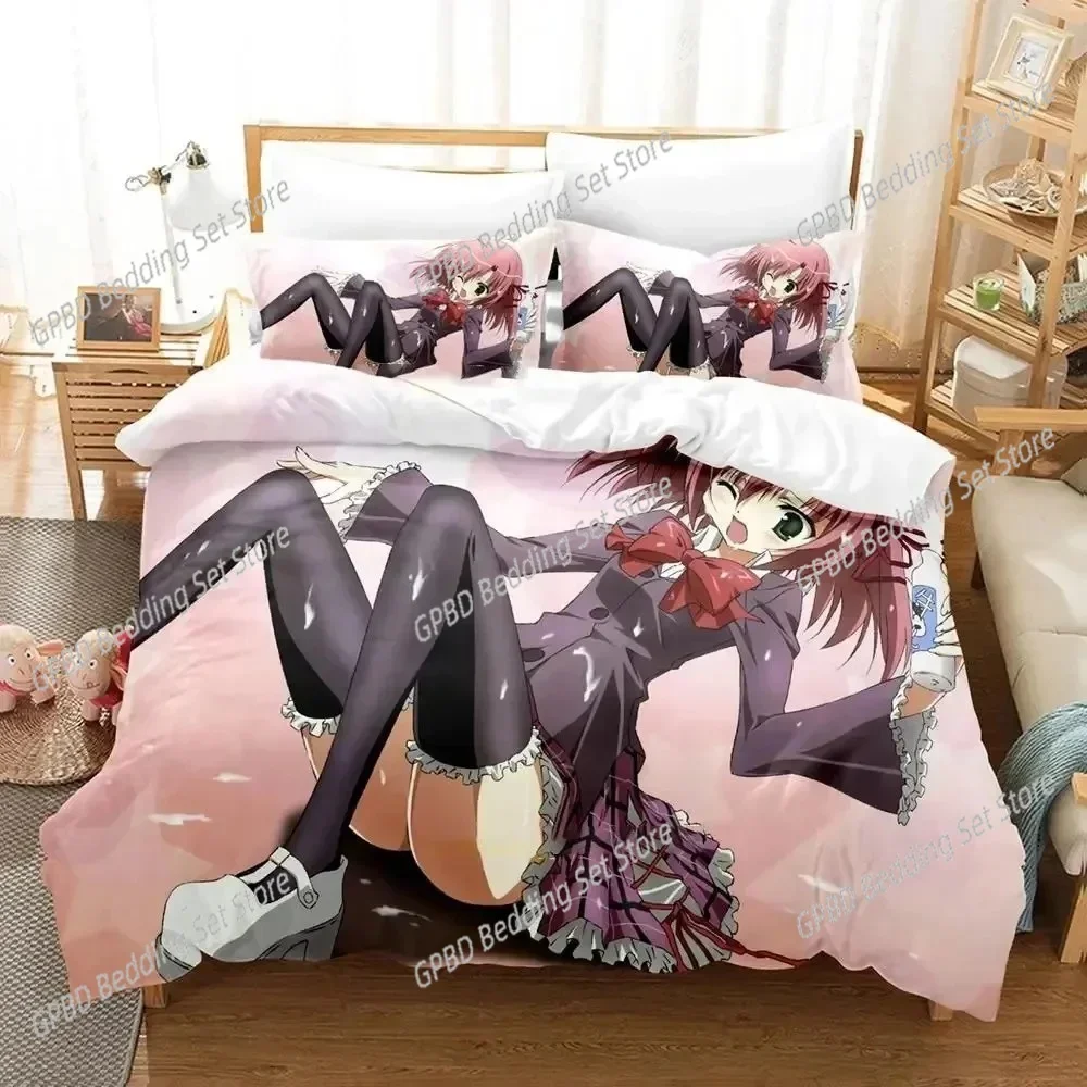 

Anime Student Council's Discretion Comfortable Duvet Quilt Cover Pillowcase Bedding Set Children Bedroom Decoration Home Textile