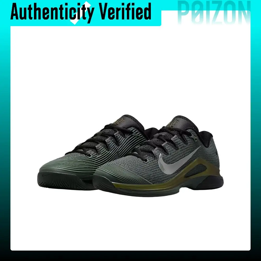 Nike Vapor 12 Tennis Shoes Men's Low-top Camouflage Green/Metallic Gold/Black/Pure Platinum IM3793-300 - view 4