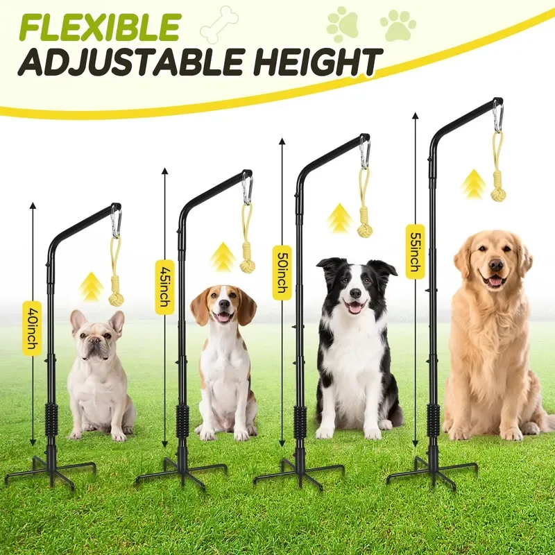 for USMILEPET Ironwork Garden Pet Metal Outdoor Toy Interactive Exercise Game Resistant to Biting Adjustable Height Pet Toy