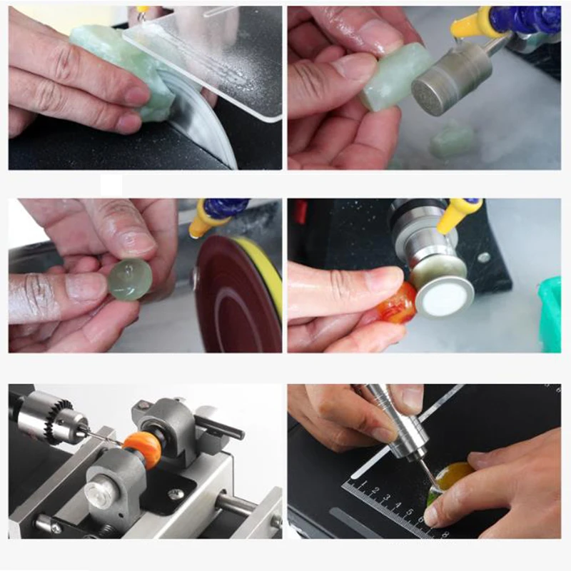 220V Multifunctional Jade Polishing and Cutting Machine Small Table Grinding Engraving Machine Table Saw Polishing Jade Tools