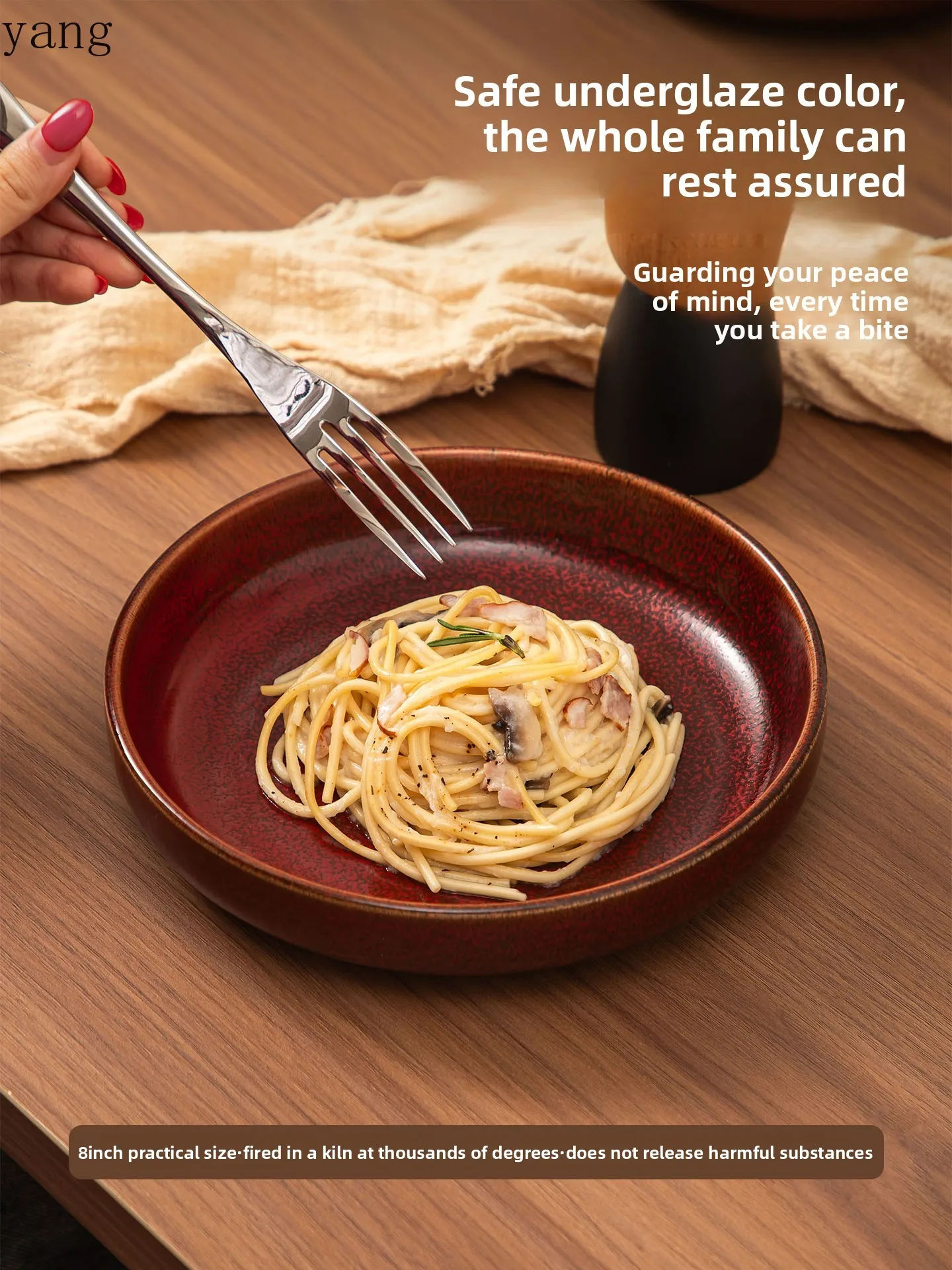 LMM household dishes, good-looking plates, high temperature resistant underglaze tableware