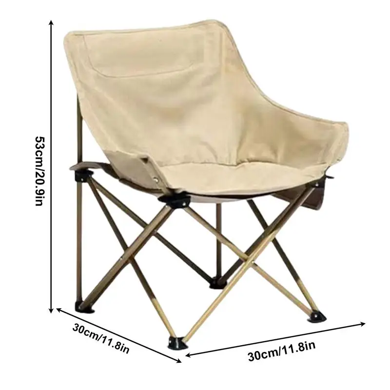 Silla plegable de alta resistencia para acampar, estructura de Metal, compacta, con capacidad de 165LB