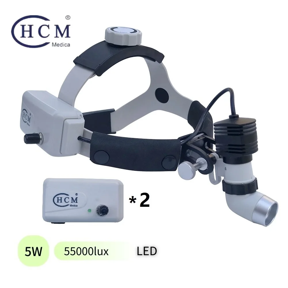 5W LED Wireless Rechargeable Oral Dental ENT Surgery Veterinary Integrated Medical Head Light Lamp Headlight