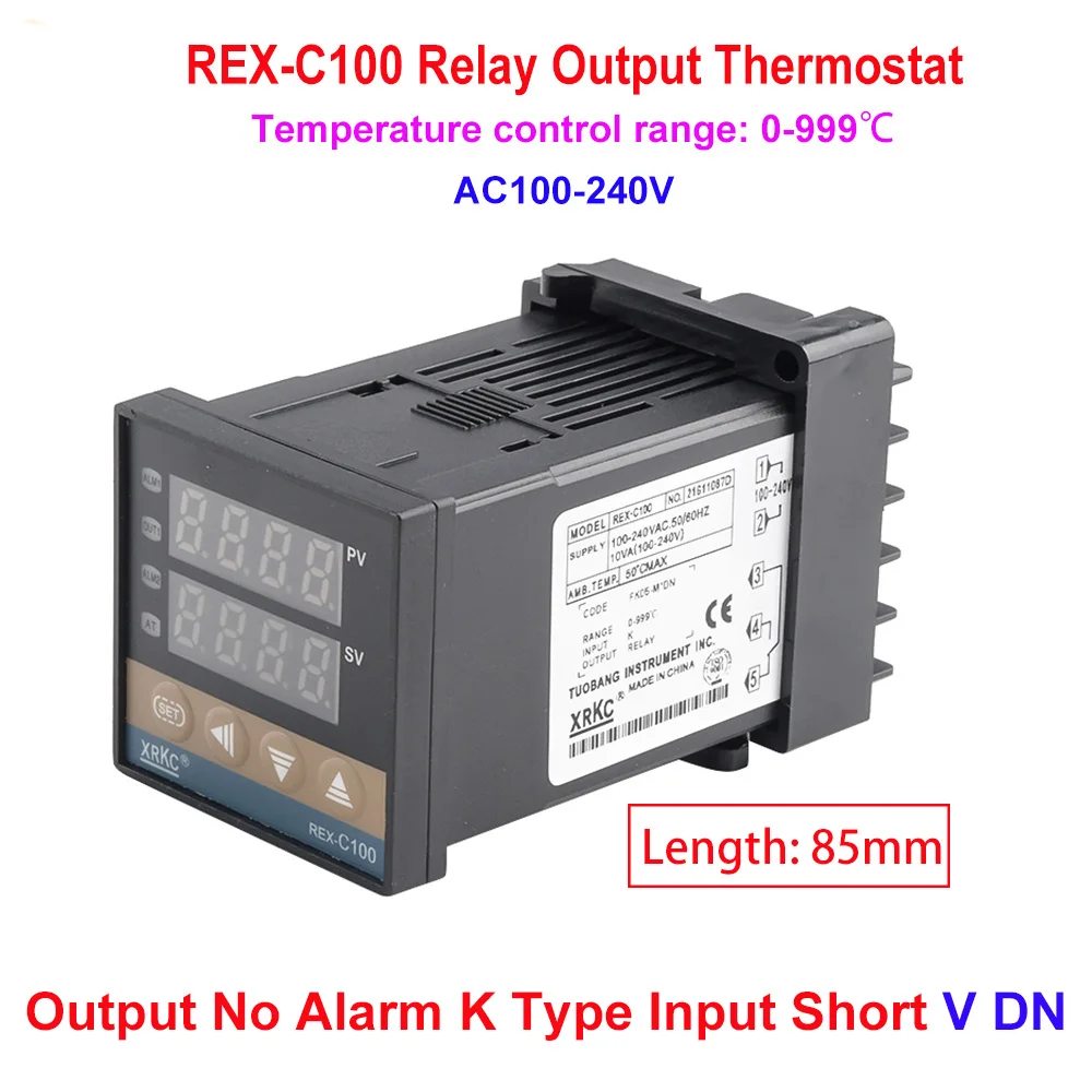 REX-C100 Digitaler intelligenter PID-Temperaturregler Universal/K Typ REX C100 Thermostat SSR-Relaisausgang – Detail 3