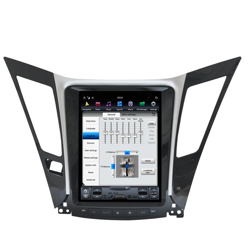 10.4 Inch 4+32GB   Style Vertical Screen Android 8.1 PX6 Car Video Car Radio GPS Navigation for   Sonata 8th 2011-2015