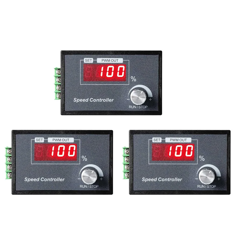 

B27B 3X ШИМ-регулятор скорости двигателя постоянного тока 6-60 В 30 А с цифровым дисплеем и прочной печатной платой — идеально подходит для различных машин