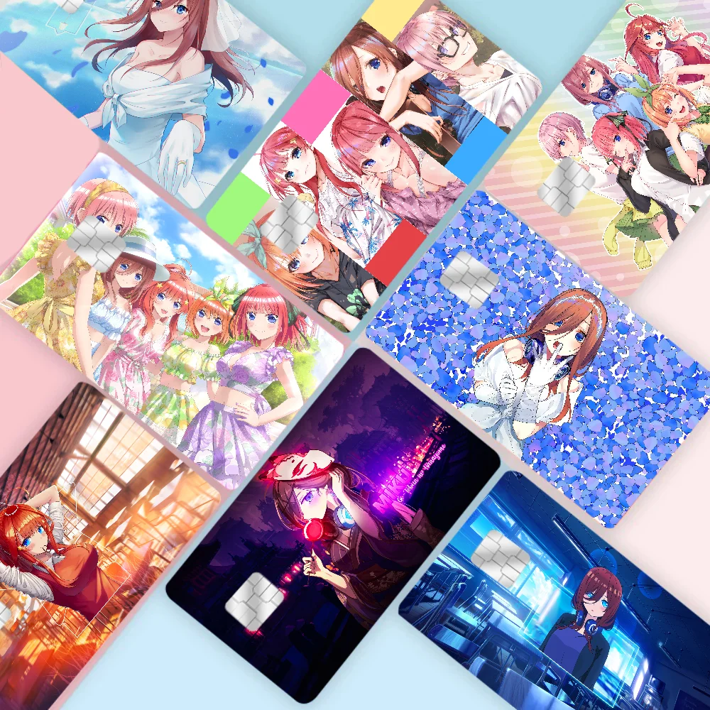 Comic The Quintessential Quintuplets Anime Funny Shell On Off Ultra Thin No Fade Sticker Skin Cover Film For Debit Credit Card