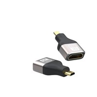 8K HD Video Audio Converter Micro HDMI Male to HDMI Female 180 Degree Gold Plated Adapter
