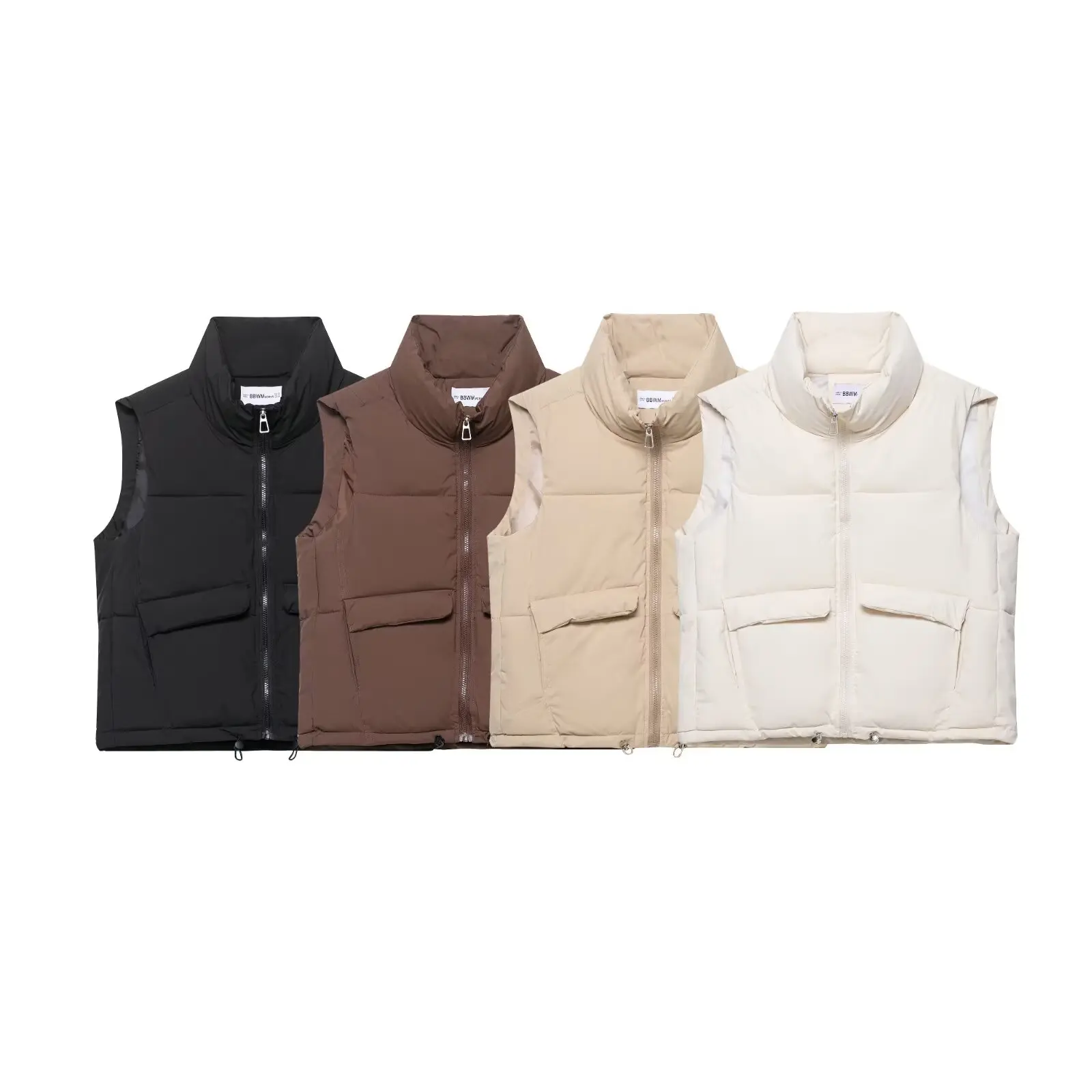 

Korejepo New Women Clothing Style European American Fashion Simple Versatile Multi Colored Zipper Clothing Vest Top