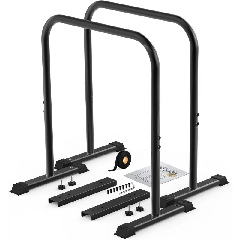 

2025 Upgrade World's Best Strongest Premium Dip Bars with Adjustable Ultra-Stable Settings & Non-Slip Feet - USA Original Patent