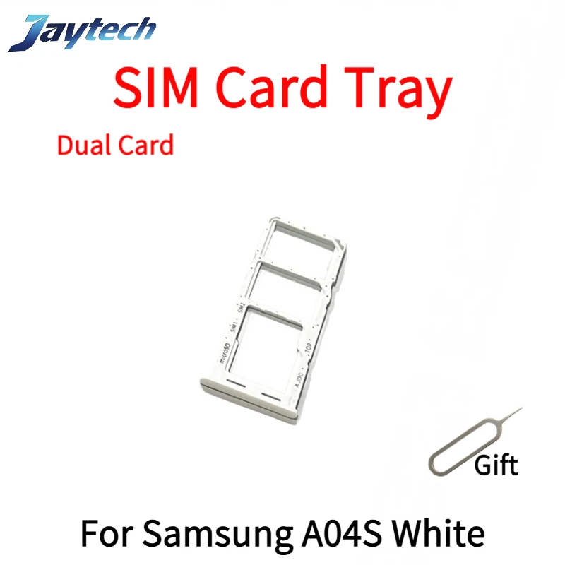 1PCS Smartphone Sim Card Slot Tray For Samsung A04E A04S New SIM Chip Holder With PIN Accessories Parts