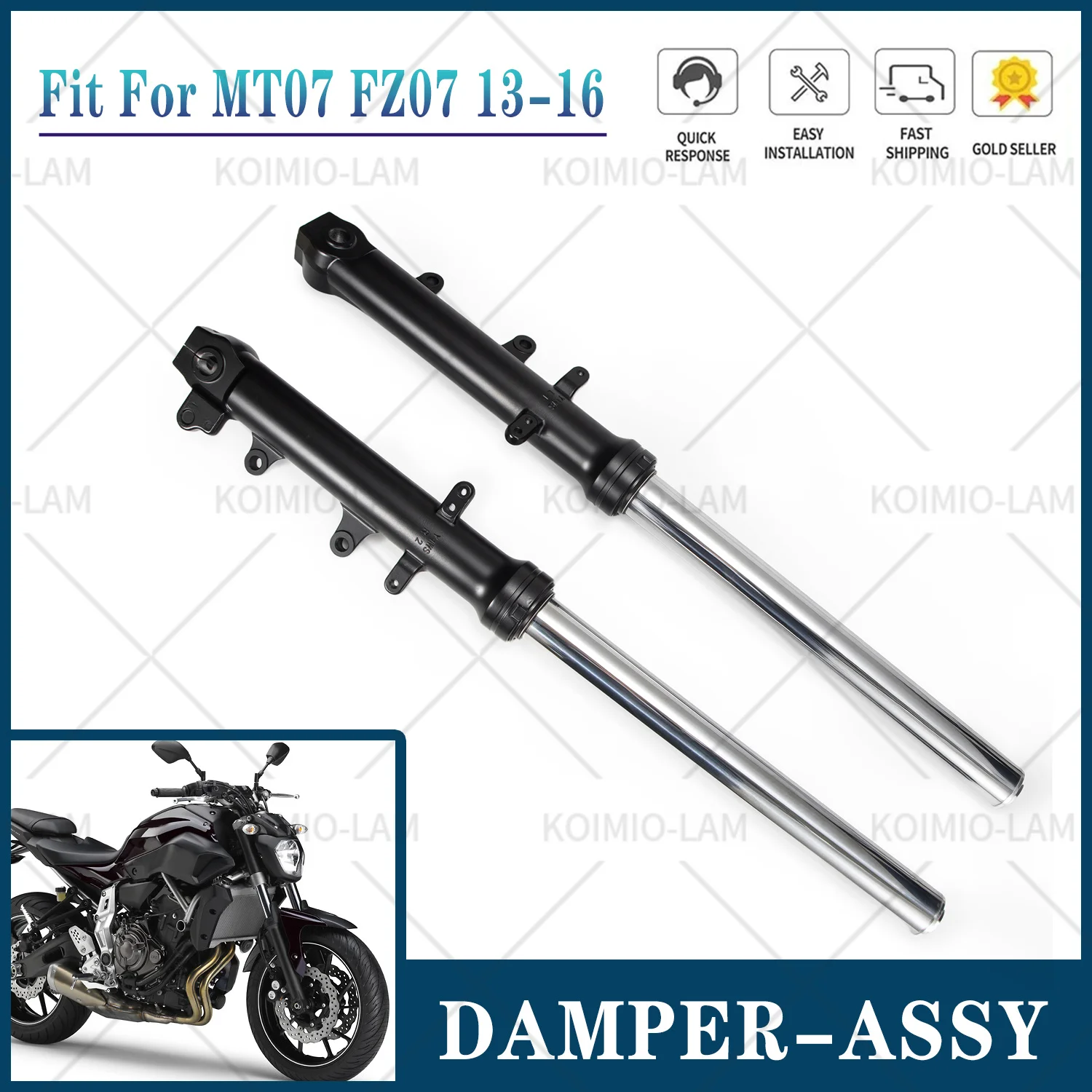 

Подходит для YAMAHA MT07 FZ07 2013-2016 передний амортизатор, вилка, подвеска, демпфер в сборе FZ MT 07 2014 2015