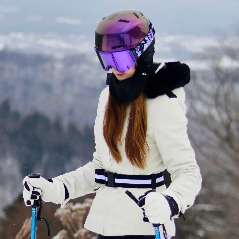 

New Female Windproof Waterproof Warm Breathable Wear Skiing Jacket Outdoor Sports Slimming Winter Hoodie Women's Mountain Snow