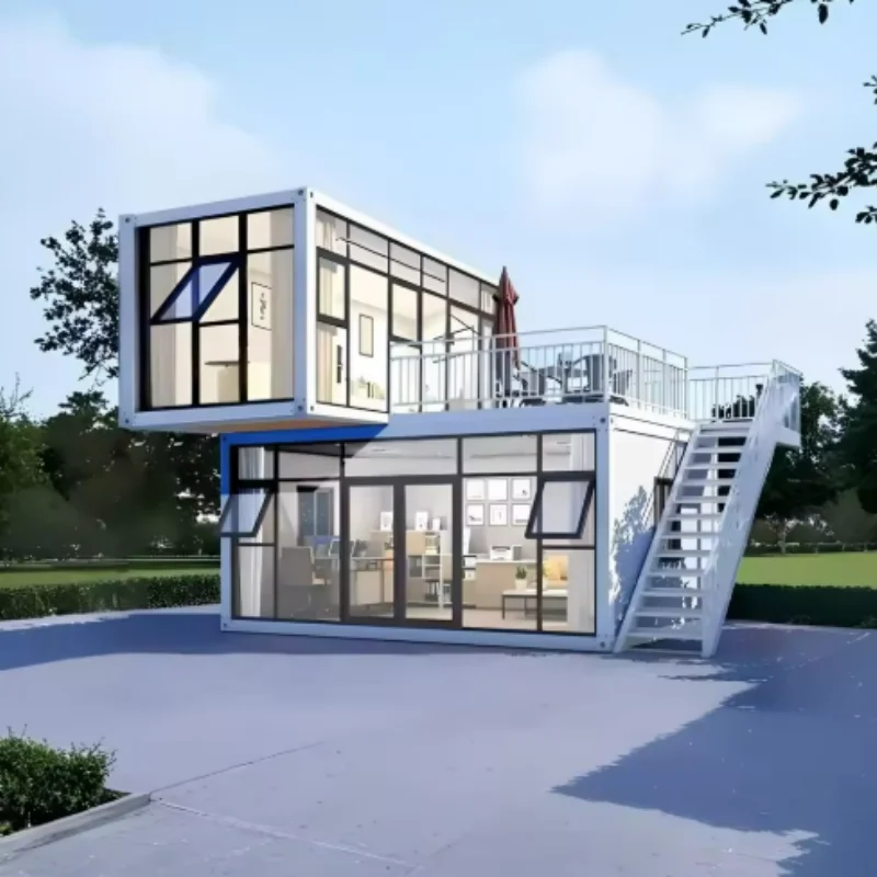 Prefabricated Folding Room House Ready to Move in 40Ft 20Ft Expandable House 5 Bedroom Prefab Light Steel Portable Home