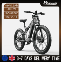 Electric Bike Shengmilo S600 2000W Dual Motor Bike Fat Bike Electric 26 E-Bike 48V 17.5AH Samsung Battery