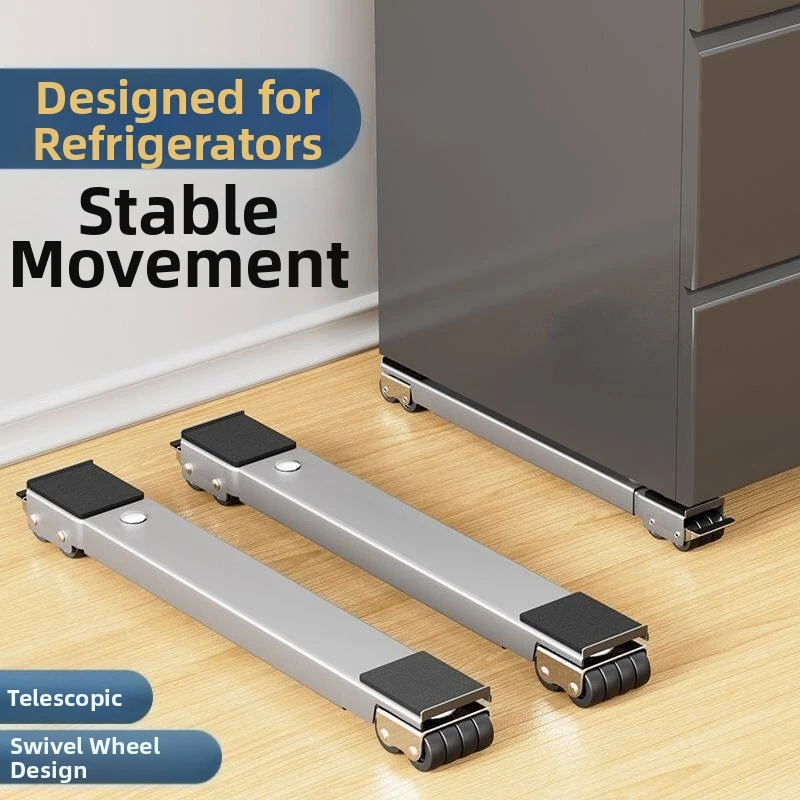Universal Adjustable Sliding Casters For Washing Machine Base, Refrigerator Storage Rack, And Other Movable Applications With Om