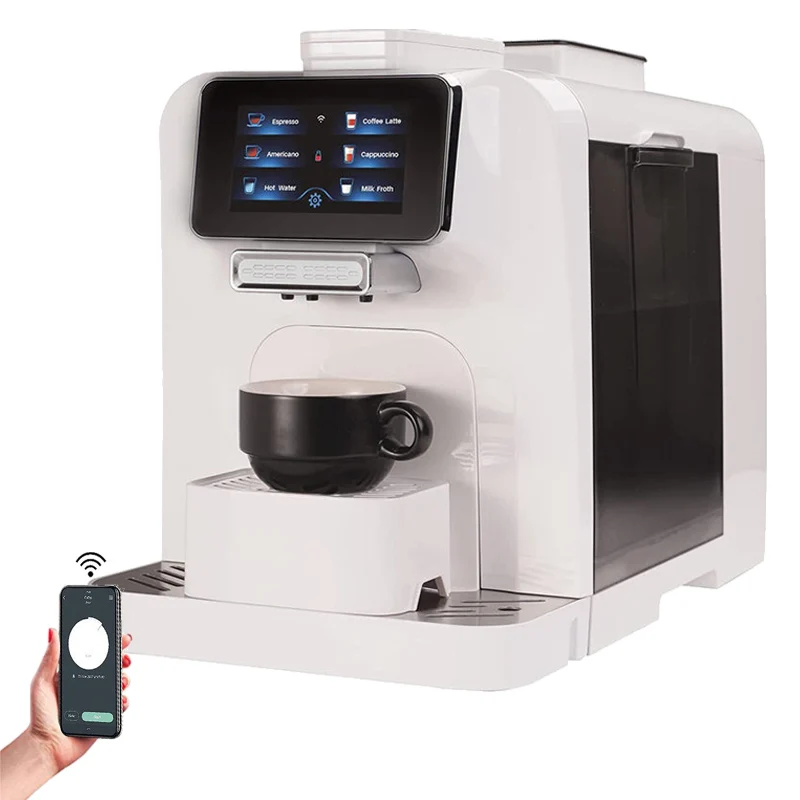 

Hot Selling Smart Coffee Machine Touch Screen Built-in Milk Jug Small Refrigerator Brew System for Home Office WiFi Electricity