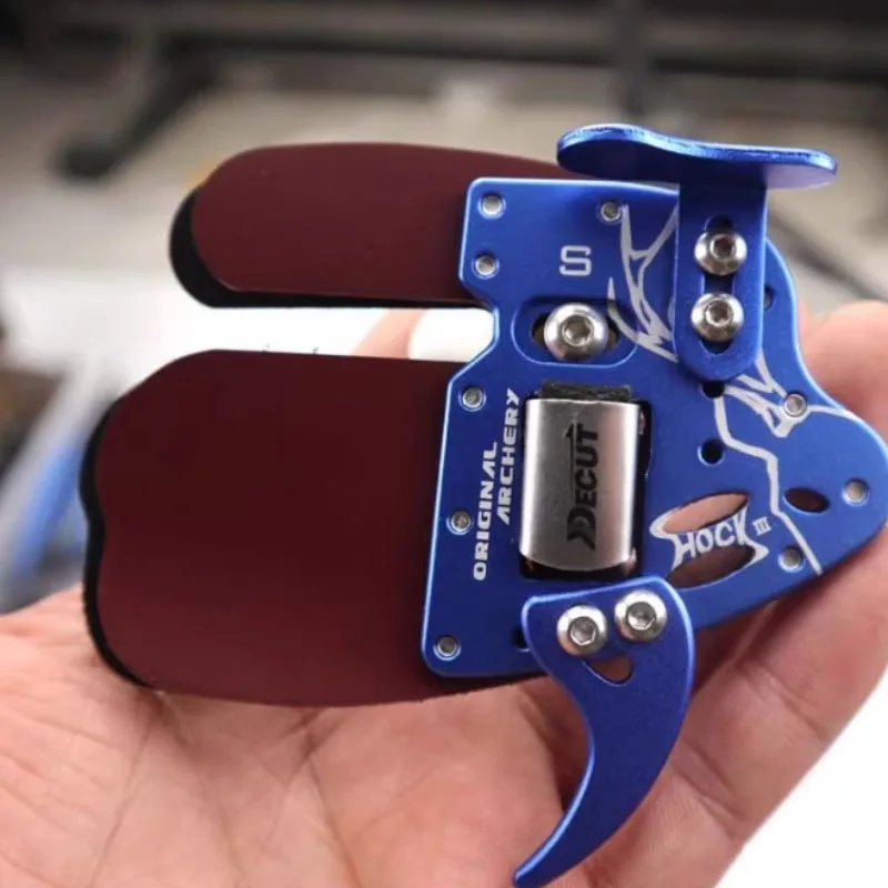 

DECUT Вкладка на палец для стрельбы из лука HOCK 3, защитная накладка для правой руки, вкладка для перчаток для защиты пальцев лука