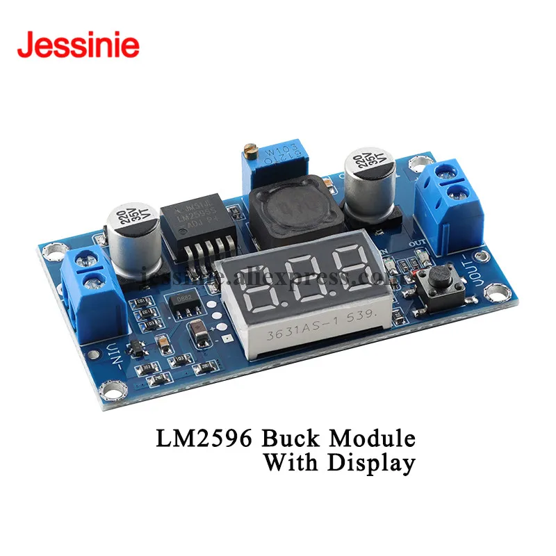 LM2596 DC Step Down Module 3A Voltage Regulator Adjustable Output Power Supply LED Display Voltmeter Superior to LM2576