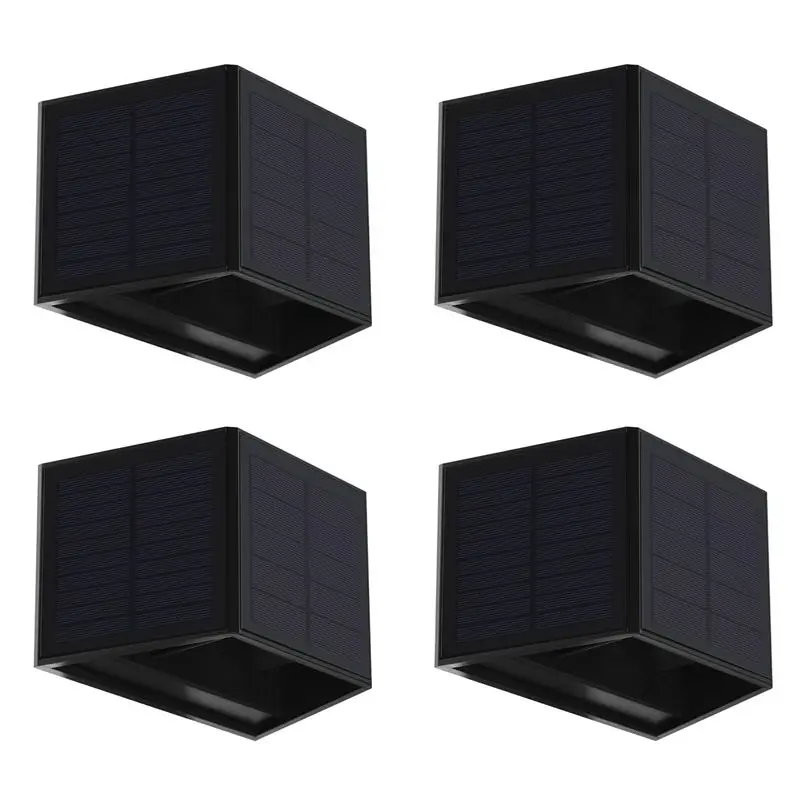 

4X Solar Wall Light Outdoor Up-Down Lighting LED Lamp Solar Wall Washing Lights For Courtyard Garden Dimmable-AA26