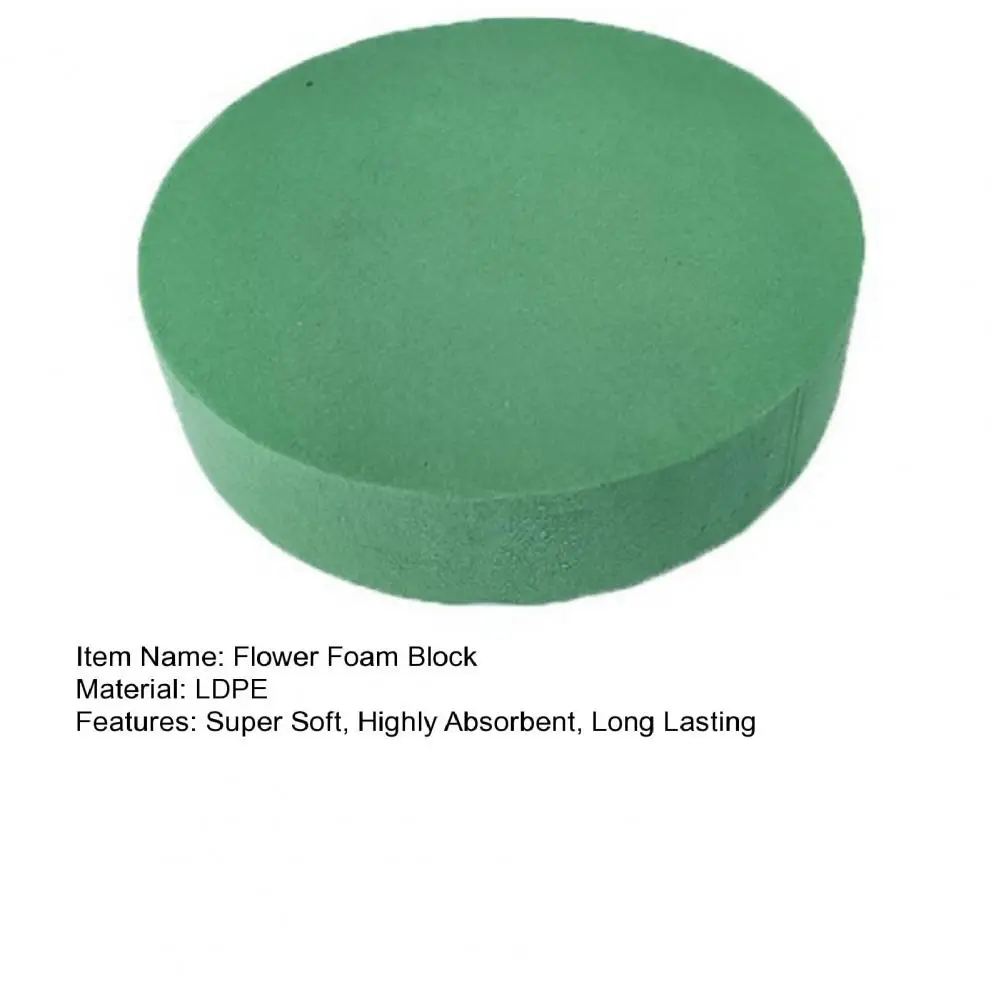 8-20cm Round Flower Foam Block LDPE Soft Keep Moisture Versatile Flower Foam Block DIY Craft Floral Arrangement Garden Supplies