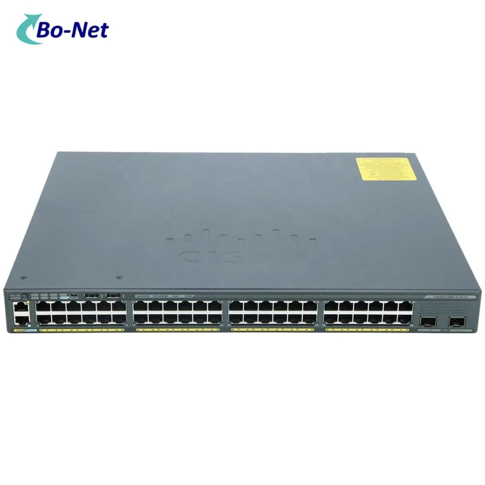 Original Network Switch WS-C2960X-48FPD-L 2960-X 48 GigE PoE 740W, 2 X 10G SFP+ with C3K-PWR-750WAC