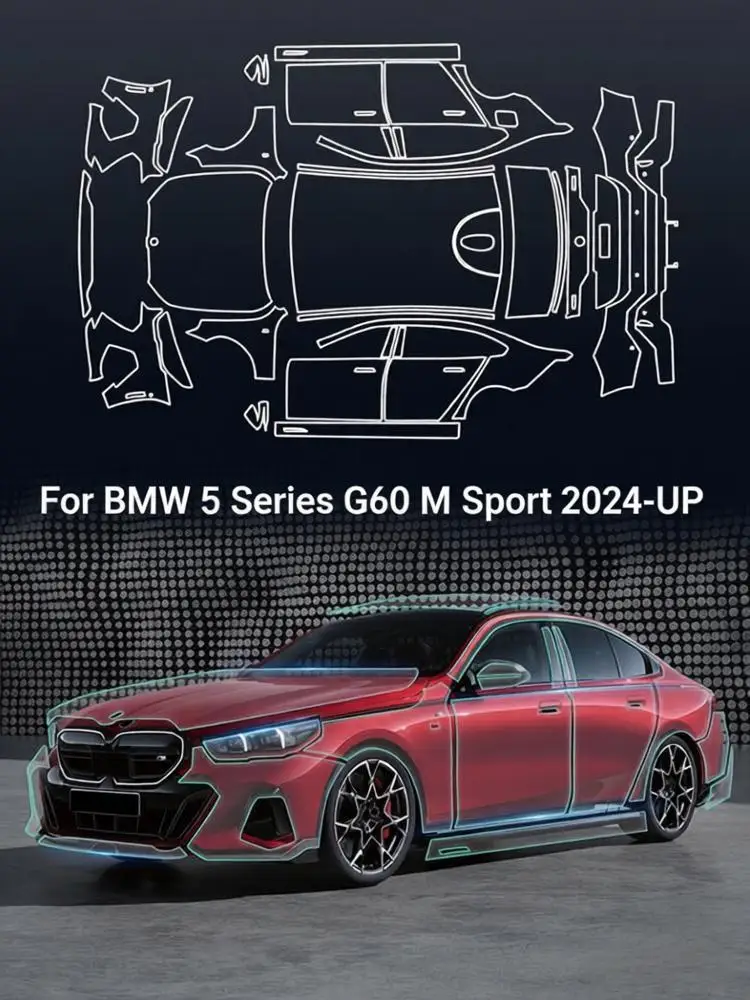 

8.5Mil TPU Paint Protection Film For BMW 5 Series G60 M Sport 2024-UP Pre-cut PPF Kit Clear Bra Car Body Anti-Scratch Resistant