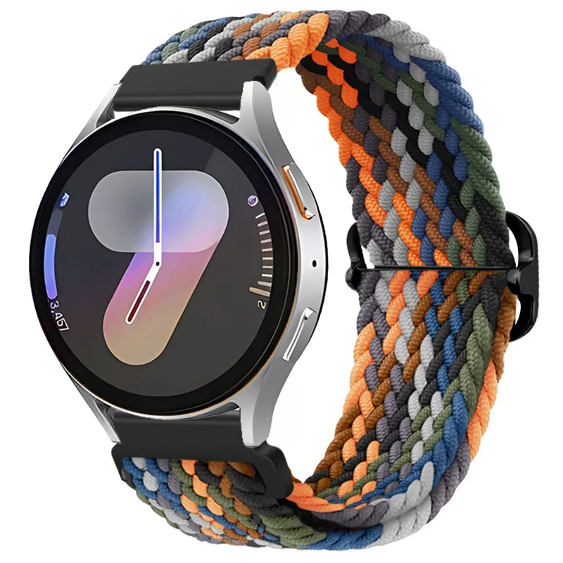 20mm 22mm Nylon Braided Strap for Samsung Watch 7/6/5/4 40mm 44mm Huawei Watch 5-4/GT6-5-4 Bracelet band For Amazfit Bip 6-5-Max