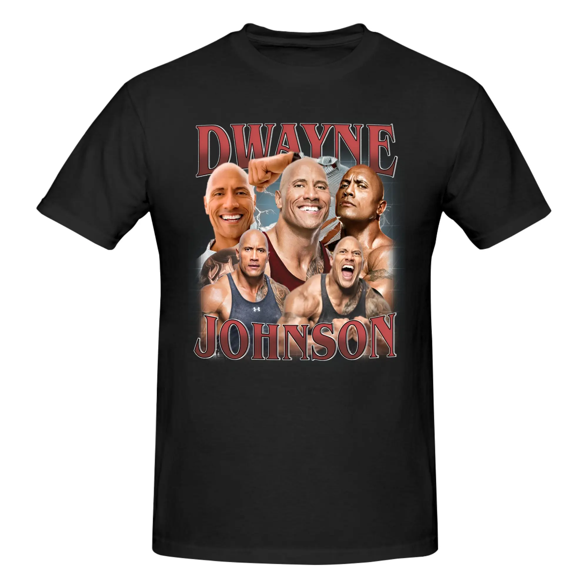 

Vintage Dwayne Bootleg Style The Rock Johnson T Shirt Unisex Short-Sleeve T-shirt Graphic Tee Tops 100% Cotton Slim Fit Clothes