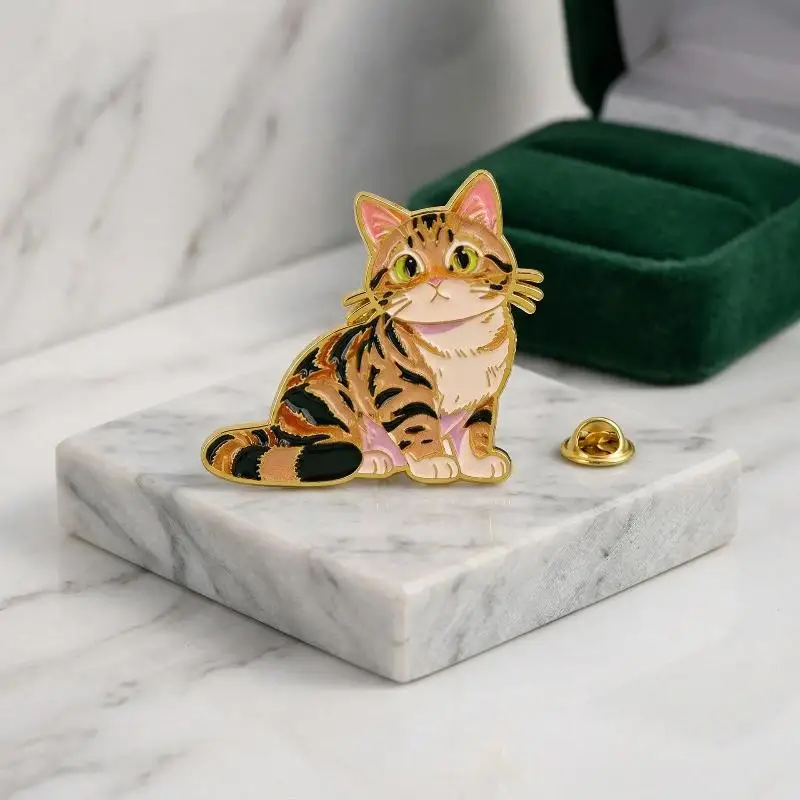 Cartoon Cats Brooches For Women Cute Cat Paws Enamel Pin Metal Badge Jewelry Clothing Backpack Accessories Friends Gift