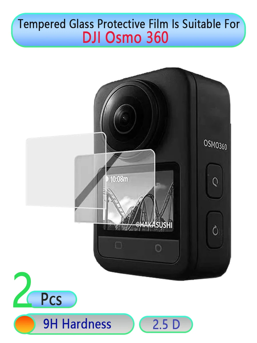 

2 Pcs Screen Protector For DJI Osmo 360 Camera HD Tempered Glass Protective film 9H Hardness,Camera accessories,