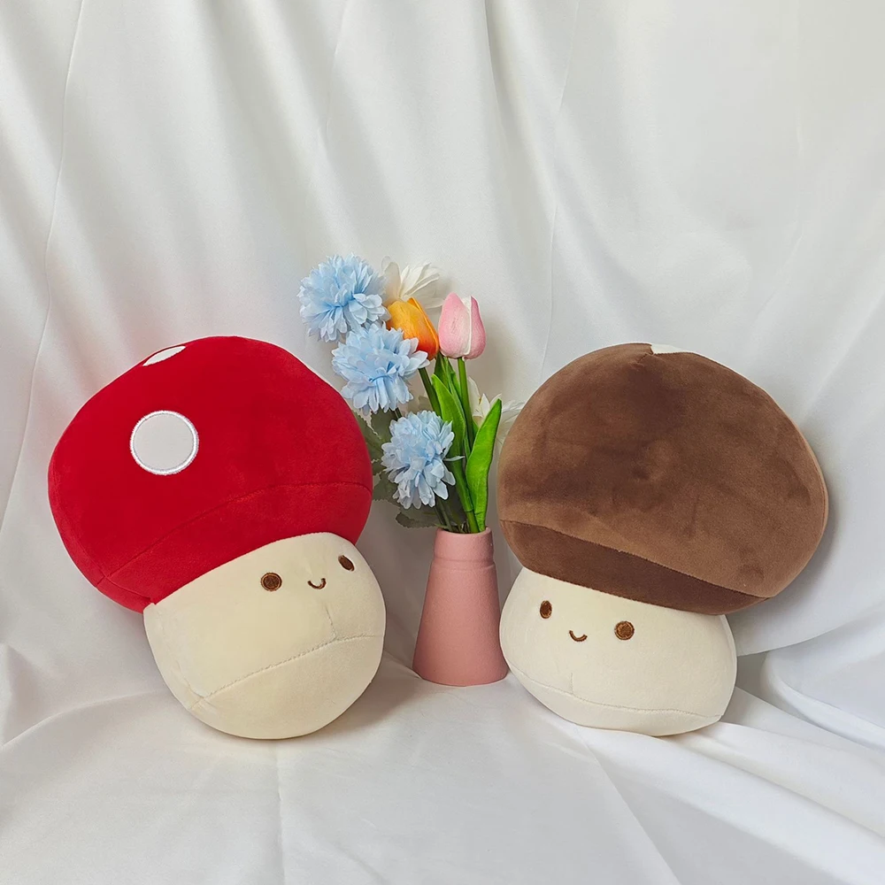 Sac de poupée champignon de dessin animé mignon, machine à saisir, oreiller de poupée en peluche, nouveau