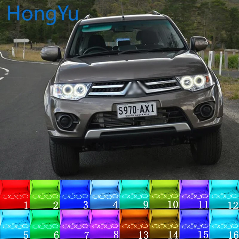 

Multi-color RGB LED Angel Eyes Halo Ring Eye DRL RF Remote Control for Mitsubishi Challenger Pajero Sport 2008-2014 Accessories