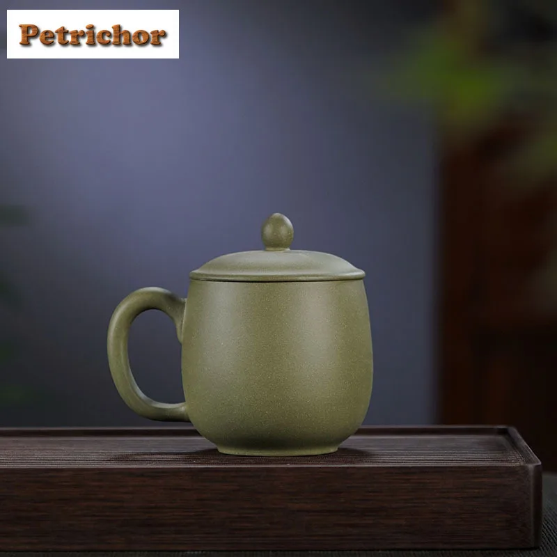 400ml Yixing Purple Clay Clay Drawing Plum Blossom Coffee Mug Latte Cereal Mug Afternoon Tea Mug Office Water Cup Teaset Gift